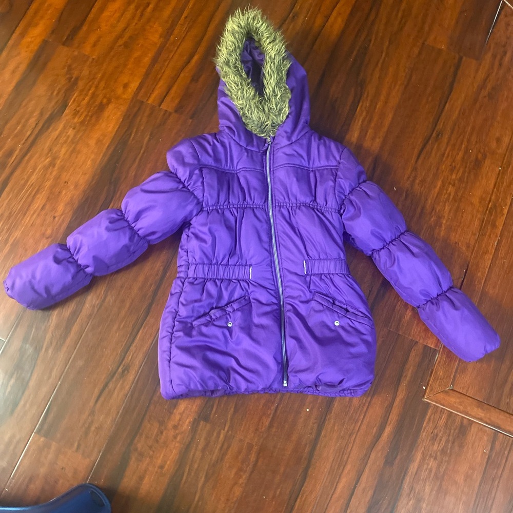 Rothschild Girl’s Purple Puffer Rain Coat
